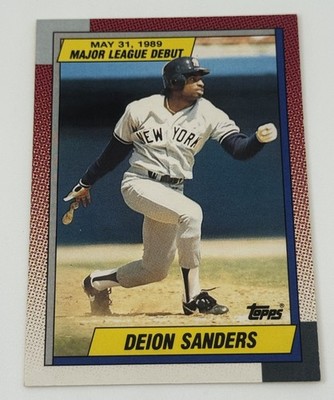 Deion Sanders 1990 Topps Major League Debut 1989 New York Yankees #108