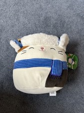 12" Winter Squishmallows Cam the Cat with Blue Hat Scarf Plush