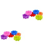 12 Stück Silikon-Muffin-Becher Blumen-Design-Liner Backbecher