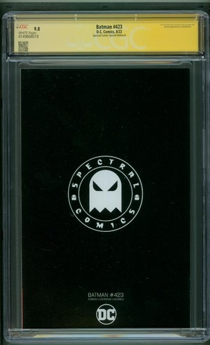 Batman 423 CGC SS 9.8 Todd McFarlane Spectral Special Ed B Sketch Cover Variant - Picture 2 of 2