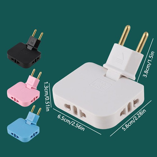 3 In 1 US To EU Plug 180 Degree Rotatable Socket Converter European Extension - Afbeelding 3 van 14