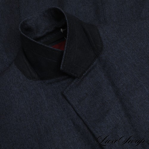Spier & Mackay Slim Fit Cashmere Mix Royal Blue Herringbone Flannel Jacket 34 NR - Picture 5 of 8