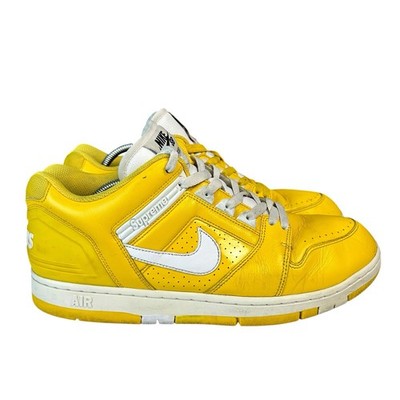 Supreme x Nike Air Force 2 Yellow Sneakers Shoes Men's Size 12 AA0871-717