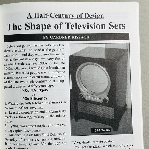 Alan Ladd 1940s TV SET DESIGNS Vic and Sade NOSTALGIA DIGEST MAGAZINE 1999 APRIL - Picture 9 of 11