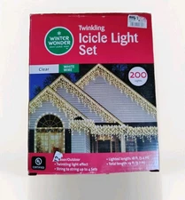Winter Wonder Lane  200 Clear White Lights White Wire Christmas/Weddings