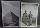 WW2 Egypt RAF C/pl & Indian Soldier on Cheops Pyramid 1942 photo 9 by 6cm