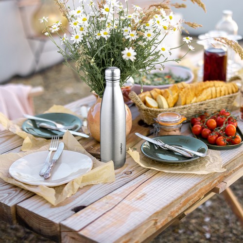 Botella de acero inoxidable Botella agua sin BPA Cantimplora 500 ml Termo - Imagen 3 de 7