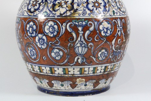 Large 18th / 19th Century Italian Deruta Maiolica Bottle Vase 17 3/4" - Picture 7 of 13