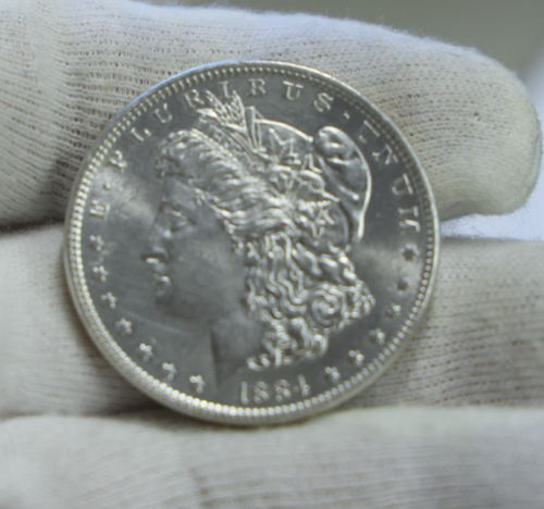 1884 US Morgan Silber Dollar 1 $ vz (gereinigt)