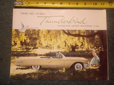 1960 Ford Thunderbird Sales Brochure Original Dealership T-bird Folder