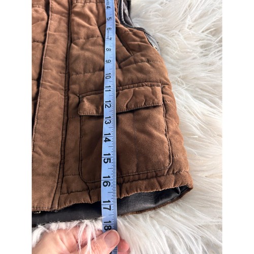 Class Club Boys Sleeveless Saleclass Quilted Jackets Vest Outdoor Brown Size 4/5 - Picture 10 of 10