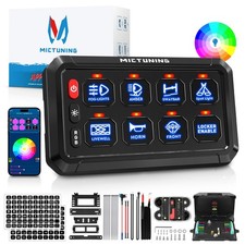 RGB 8 Gang Switch Panel App Control Turn On/Off Circuit Control Relay System Box
