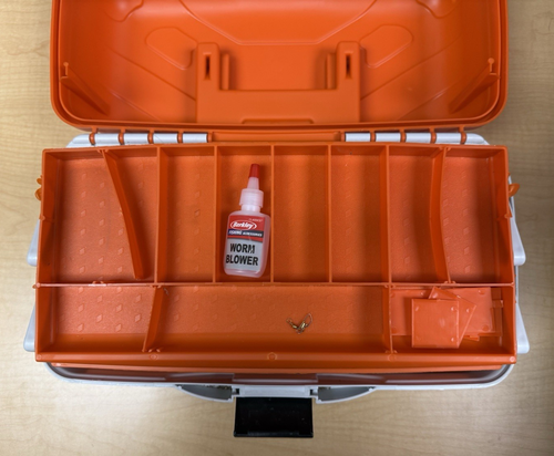 Caja de aparejos de pesca al aire libre Flambeau 3 bandejas naranja/blanco EE. UU. W1737 - Imagen 4 de 6