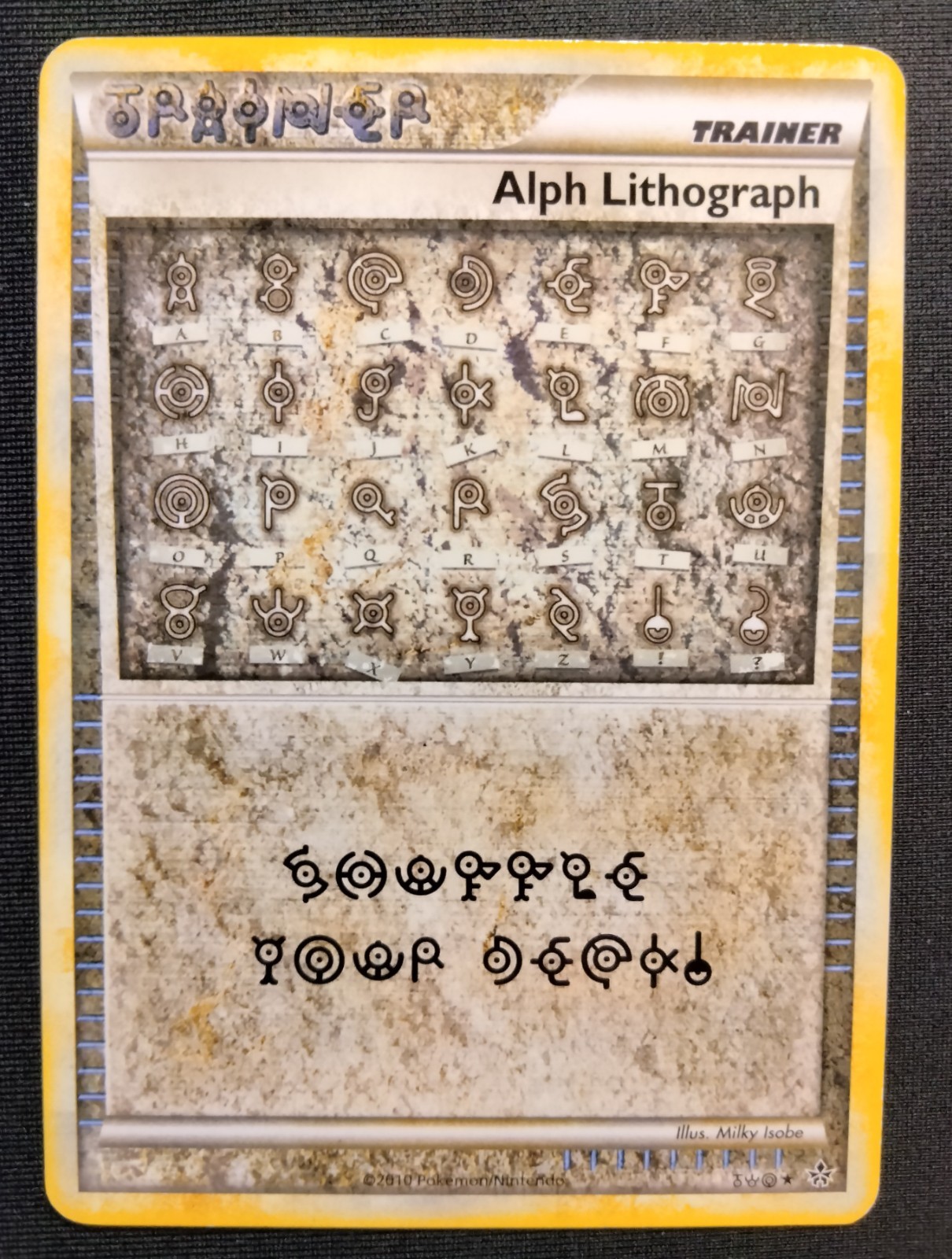 2010 Pokemon Heartgold & Soulsilver Unleashed Two Alph Lithograph NM