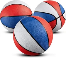 Rubber Mini Basketball Balls for Kids 7 Inch, Size 3 Pack of 3 - Pool Basketball