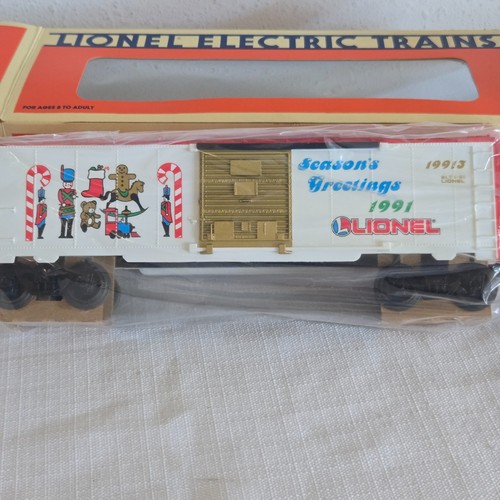 1991 LIONEL ELECTRIC TRAINS O GAUGE CHRISTMAS BOXCAR 6-19913 NEW OLD STOCK - Picture 2 of 10