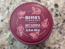 Mrs Meyer's Clean Day Scented Soy Tin Candle Spring Rose 2.9 oz