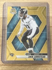 2025 Mosaic Football Arik Armstead Gold Glitter No. 66 Jacksonville Jaguars # /5