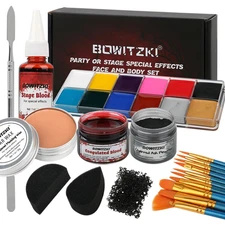 Bowitzki Halloween Makeup Special Effects Oil Face Body Paint Kit