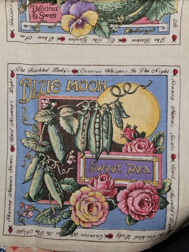 VTG Joan Kessler Secrets of The Garden 30 Blocks Panel Cotton Fabric 35"x 44"W - Picture 2 of 10