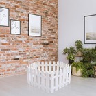  5 Pcs White Plastic Garden Fence Decorative Landscape Edging Border