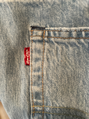 Levis 502 PREMIUM Jeans Herren 40x34 Taper Light Wash Denim Stretch Comfort BIG E - Bild 3 von 4