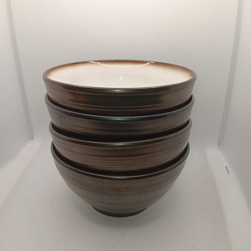 Food Network Schmorsteinzeug Suppe/Müslischalen Bronze 4 Stück - Bild 4 von 4