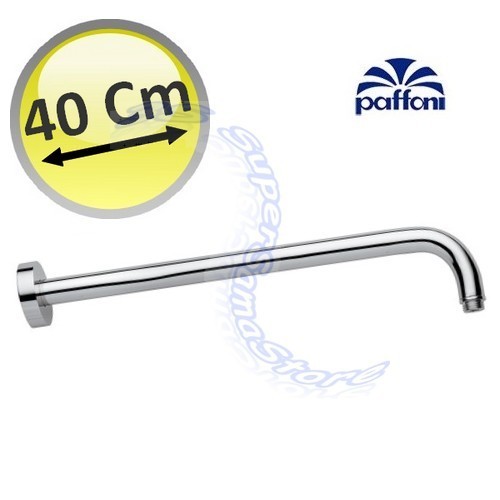 3S PAFFONI ZSOF034CR BRAS DE DOUCHE RONDE 40 cm en LAITON CHROME POUR POMMEAU - Imagen 1 de 2