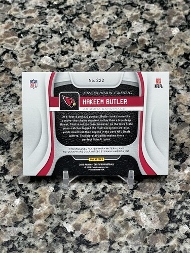 2019 Panini Certified FOTL Hakeem Butler Blue RPA 16/20 SSP - Picture 2 of 2