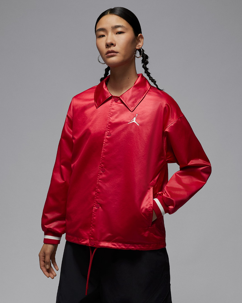 Nike WMNS Jordan Coach Jacket Varsity Red Japan Size HJ0088