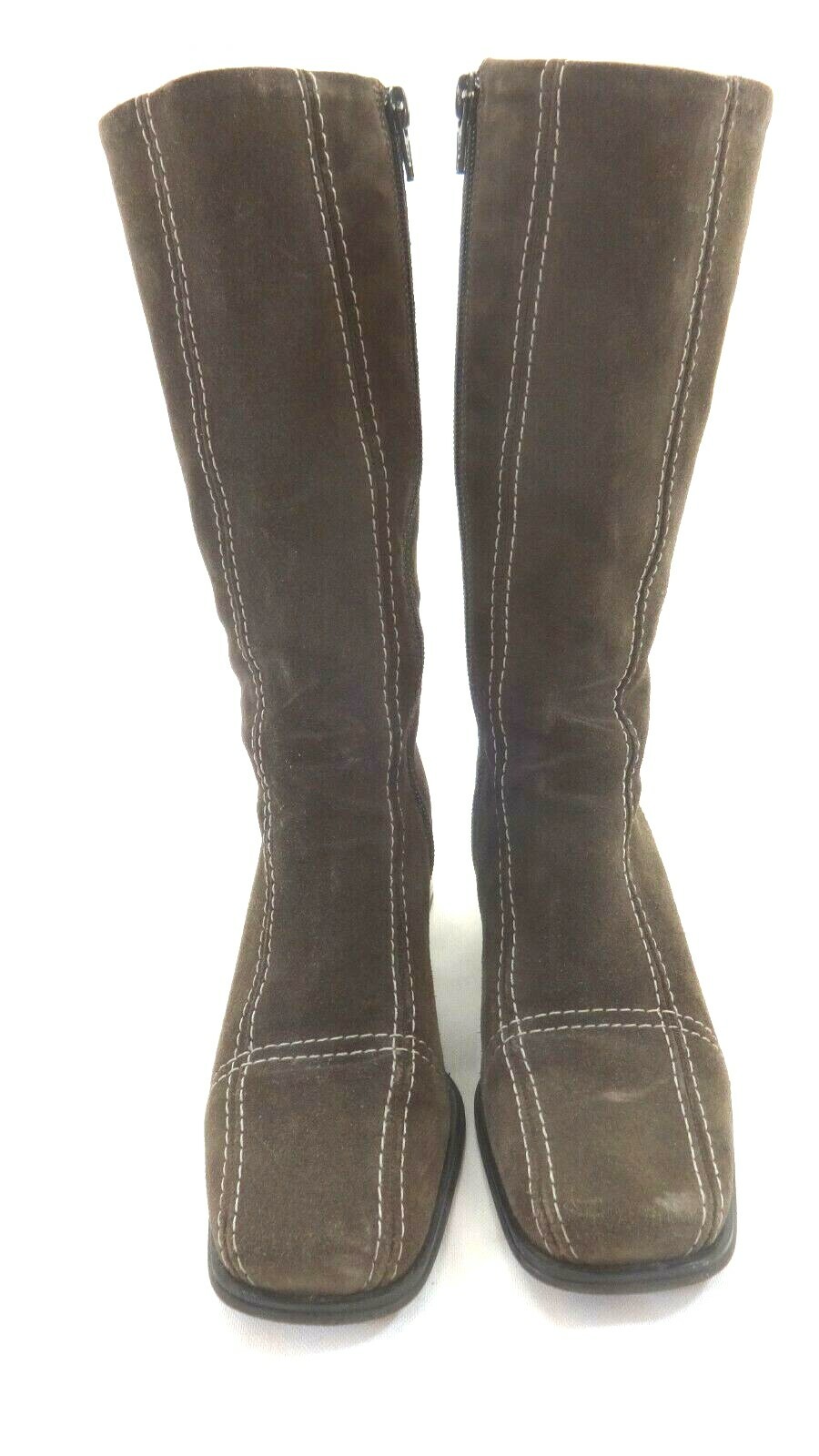 300 + La Canadienne Braun Wildleder Wadenhoch Seite Stiefel 7 300 + La Canadienne Braun Wildleder Wadenhoch Seite Stiefel 7