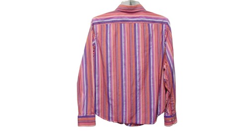 Lauren Ralph Lauren Long Sleeve Shirt Large Womens Multicolor Stripe Button Down - Picture 3 of 7