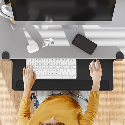 Non Punching Keyboard Hanging Holder With Drawer Computer Under Table Keyboard - Afbeelding 8 van 12
