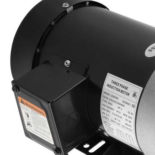 2HP Air Compressor Motor 3 Phase 3450RPM 56CFrame 5/8" Diameter 1.88" Length - Picture 9 of 12