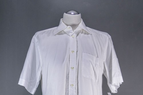 Van Laack Rigo-S Chemise Décontractée à Manches Courtes Chemise M KW40 Blanc Uni