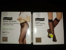 No Nonsense   Womens Sheer Knee Highs  Sheer Tights  size 1M/size D