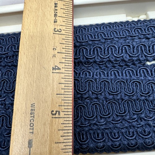 Conso NOS 1/2" Scroll Braid Gimp color Navy  27 yds  style  Upholstery Trim - Picture 4 of 5