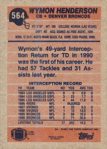 S8R1: 1991 Topps Football Card #s 321-602 - Picture 385 of 441