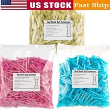 400/100x Waterproof Heat Shrink Butt Wire Splice Crimp Connectors Terminals Kit