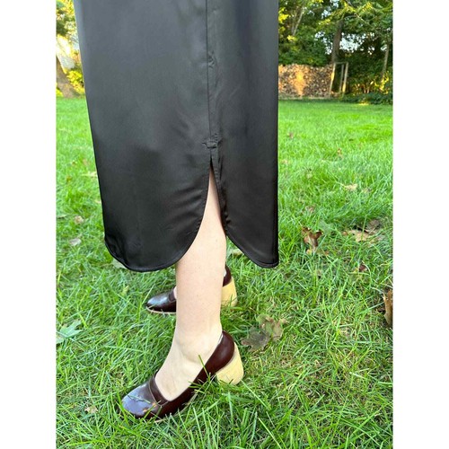 Studio Nicholson Comer Shirt Dress Black Satin NWT Sz 0 /US 4 /UK 8 /IT 40 / S - Picture 9 of 17