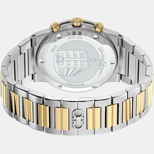 Ferragamo Chronograph SFME00521 Herrenuhr Bicolor Edelstahl Zifferblatt 42mm. - Bild 5 von 5