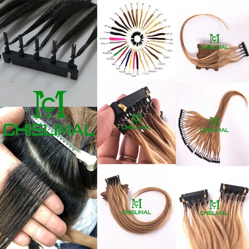 10-30Inch 6D Pre-bonded Remy Human Hair Extensions 20gram 40Strands 5Strands/row - Picture 1 of 33