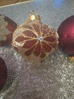 Stunning Vintage Style Wine Color Glass Egg/Teardrop/Balls Christmas Ornaments  — photo 7