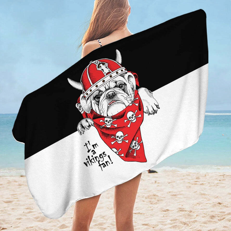 Bulldog beach towel cheap