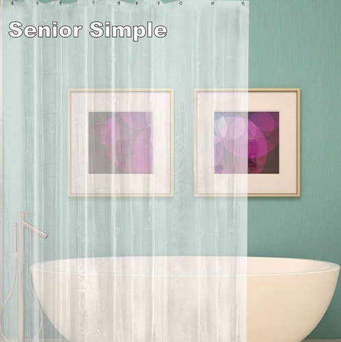 Clear Shower Curtain Liner Heavy Duty PEVA Waterproof 72''x72'' Mildew Resistant - Picture 17 of 25