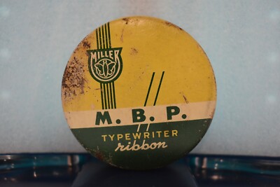 Vintage Miller Bryant Pierce M.B.P. Typewriter Ribbon Tin 