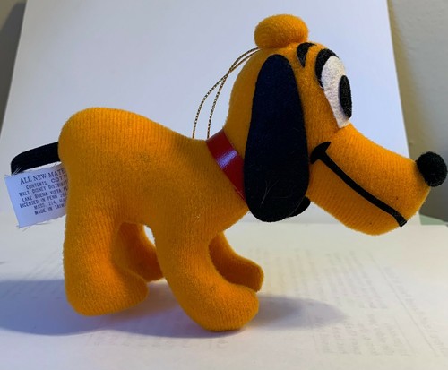Pluto Plush Ornament Walt Disney Productions Pluto Stuffed Ornament 1970s - Picture 2 of 6
