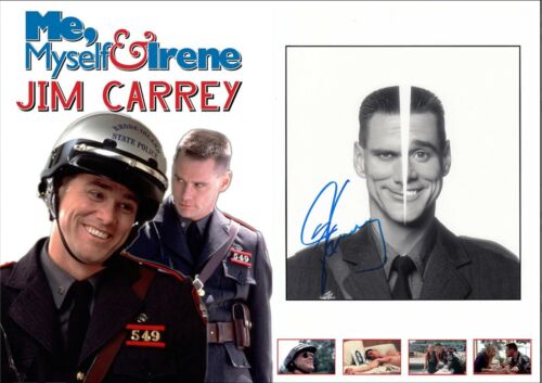 Jim Carrey Me, Myself & Irene Signed A3 Photo Mount Display AFTAL, UACC, ACOA - Picture 2 of 3