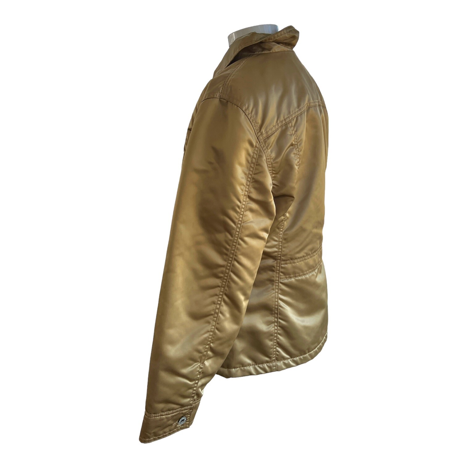 GUESS JEANS Women Gold Jacket Metallic Nylon Coat… - image 3