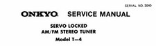ONKYO T-4 Schematic Diagram Service Manual Schaltplan Techniques